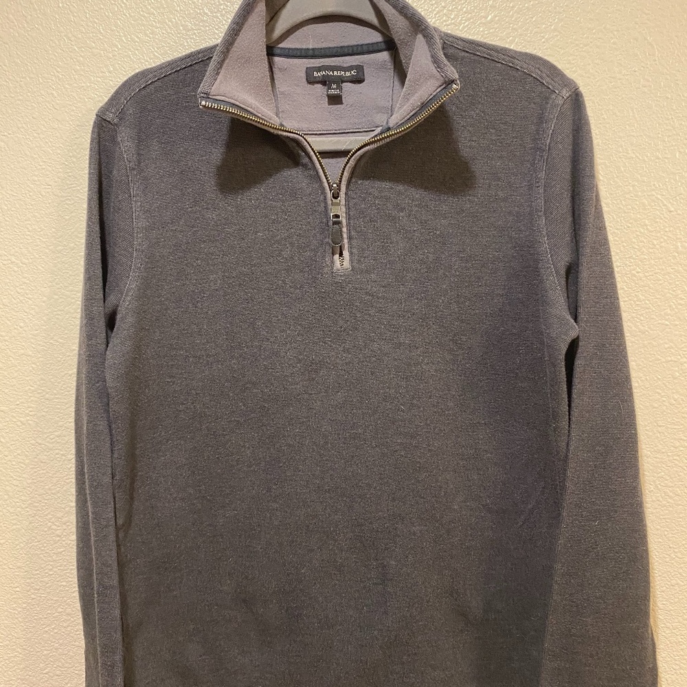 Gray Half-Zip Sweater